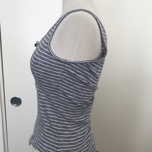 Madewell Blue Indie Henley Bodysuit in Stripe Size XXS - Picture 4 of 13